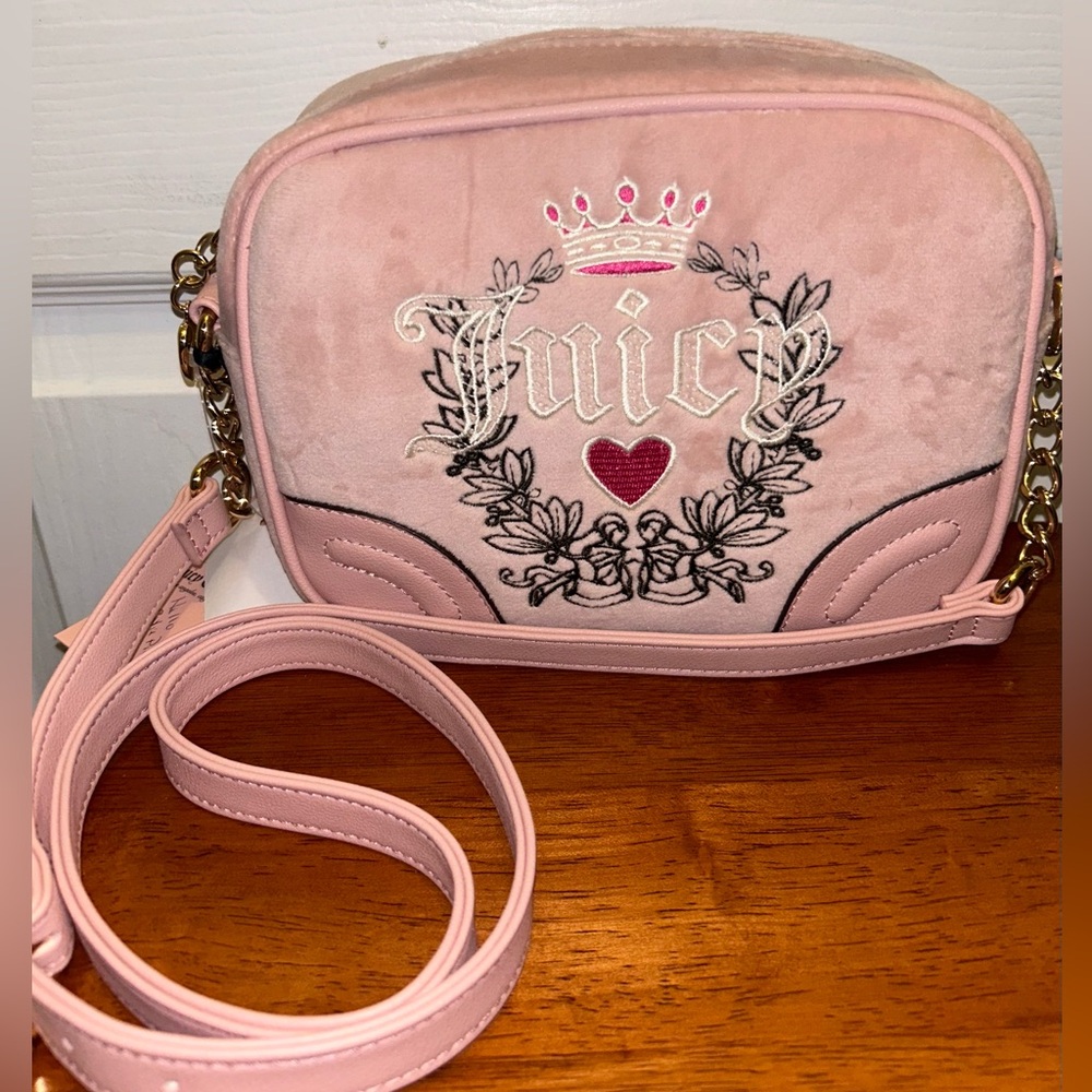 Brand New Pink Suede Juicy Couture Mini Bag.